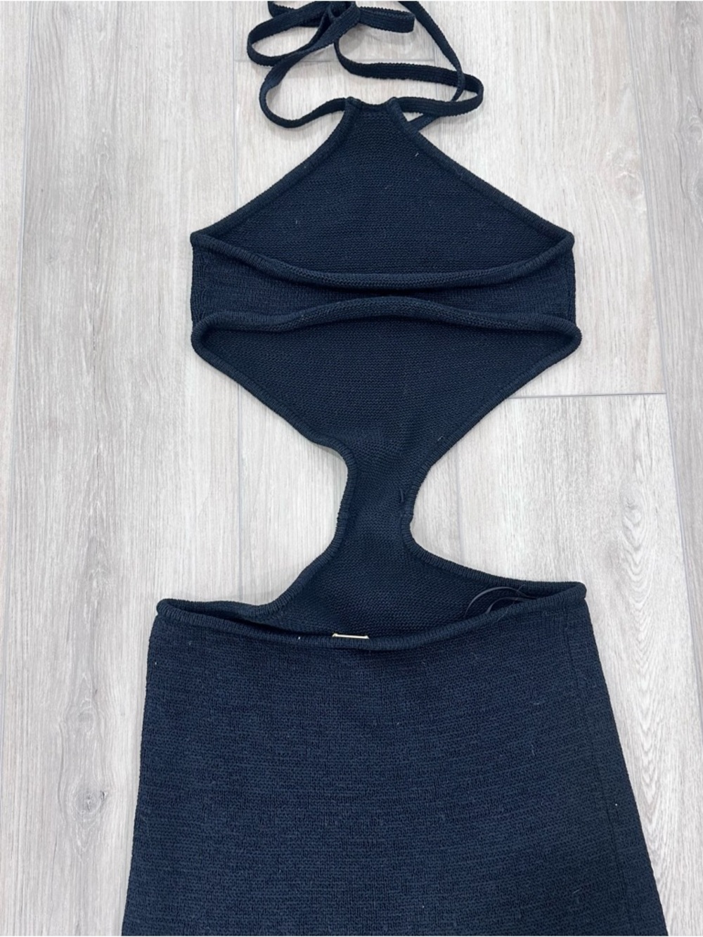 Cult Gaia knit cutout halter long dress sleeveless black small - Picture 5 of 8